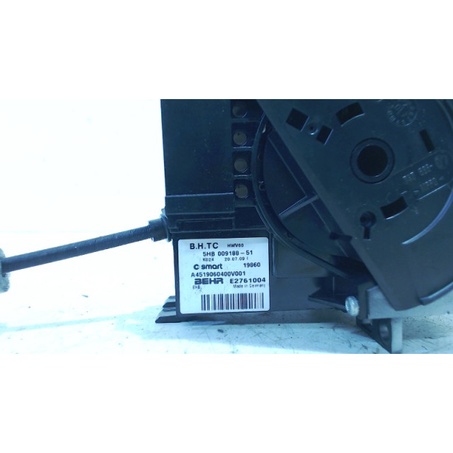 Heater control panel Smart Fortwo Coupé (451.3) (2007 - 2009) Hatchback 3-drs 0.8 CDI (660.950)