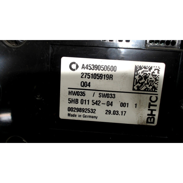 Heater control panel Smart Forfour (453) (2014 - present) Hatchback 5-drs 0.9 TCE 12V (M281.910)