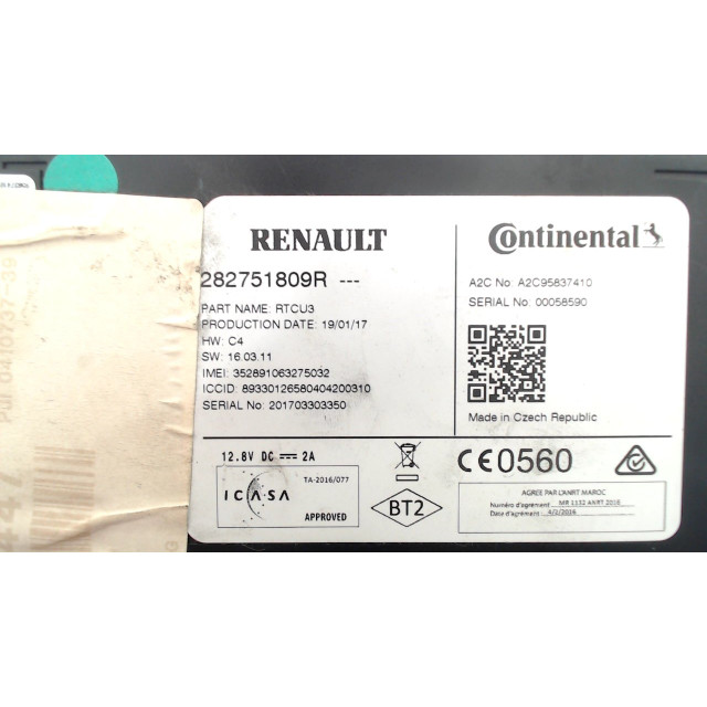 Control unit navigation Renault Scénic IV (RFAJ) (2016 - present) MPV 1.6 Energy dCi 130 (R9M-409(R9M-E4))