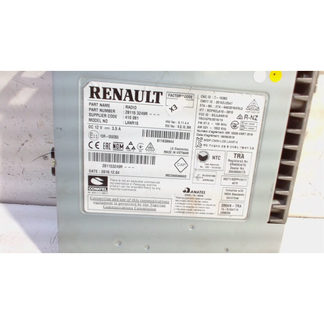 Multifunctional display Renault Grand Scénic IV (RFAR) (2018 - present) MPV 1.3 TCE 160 16V (H5H-470(H5H-B4))
