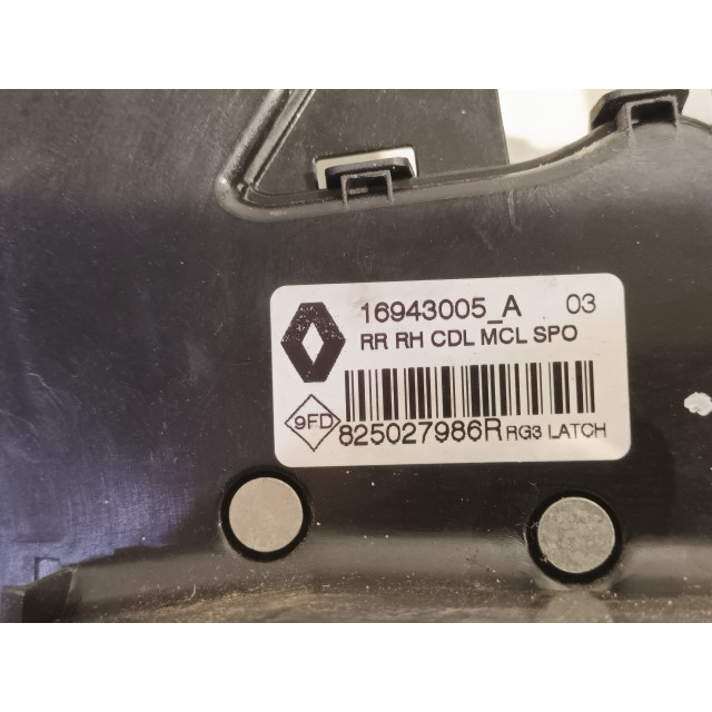 Locking mechanism door electric central locking rear right Renault Scénic IV (RFAJ) (2016 - 2017) MPV 1.2 TCE 130 16V (H5F-408(H5F-F4))