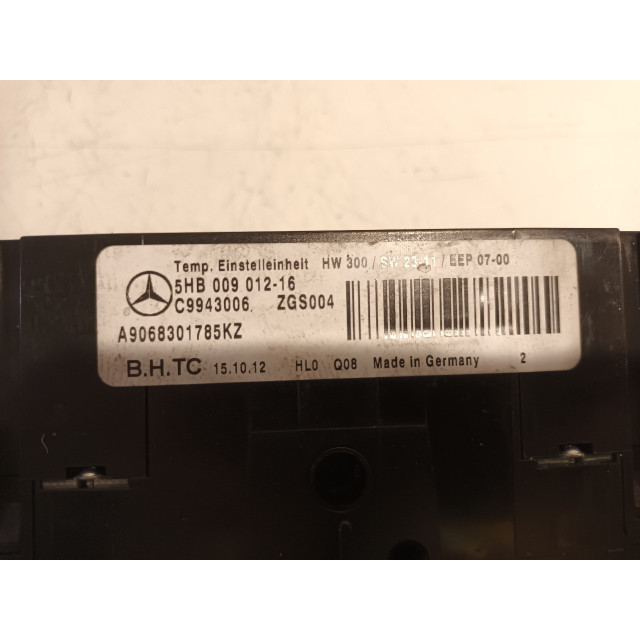 Heater control panel Mercedes-Benz Sprinter 3/5t (906.63) (2009 - 2016) Van 313 CDI 16V (OM651.957)