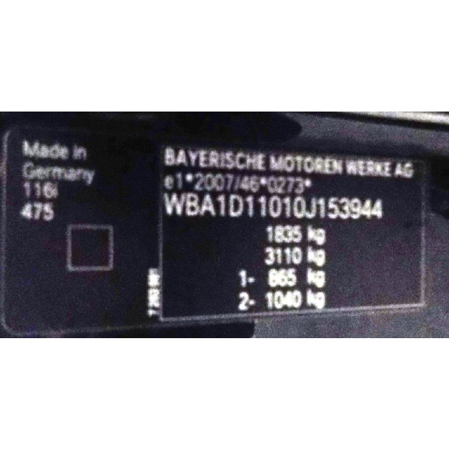 Ignition coil BMW 1 serie (F21) (2011 - 2015) Hatchback 3-drs 116i 1.6 16V (N13-B16A)