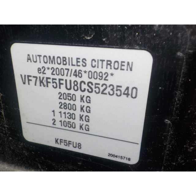 Front edge lock plate Citroën DS5 (KD/KF) (2011 - 2015) Hatchback 5-drs 1.6 16V THP 200 (EP6CDTX(5FU))