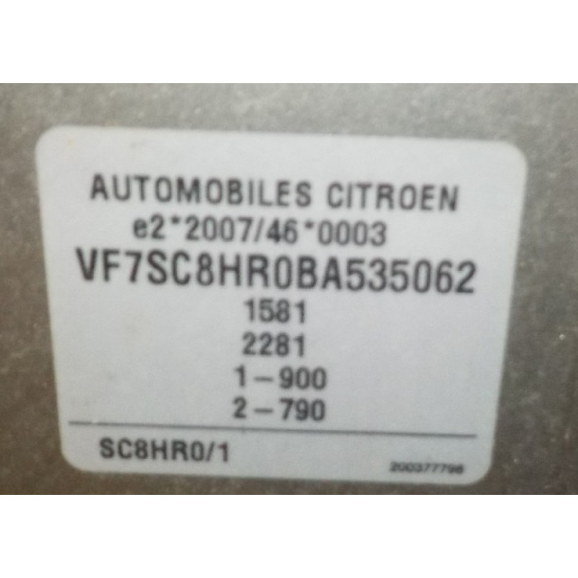 Rear windscreen wiper motor Citroën C3 (SC) (2009 - 2016) Hatchback 1.4 HDi (DV4C(8HR))