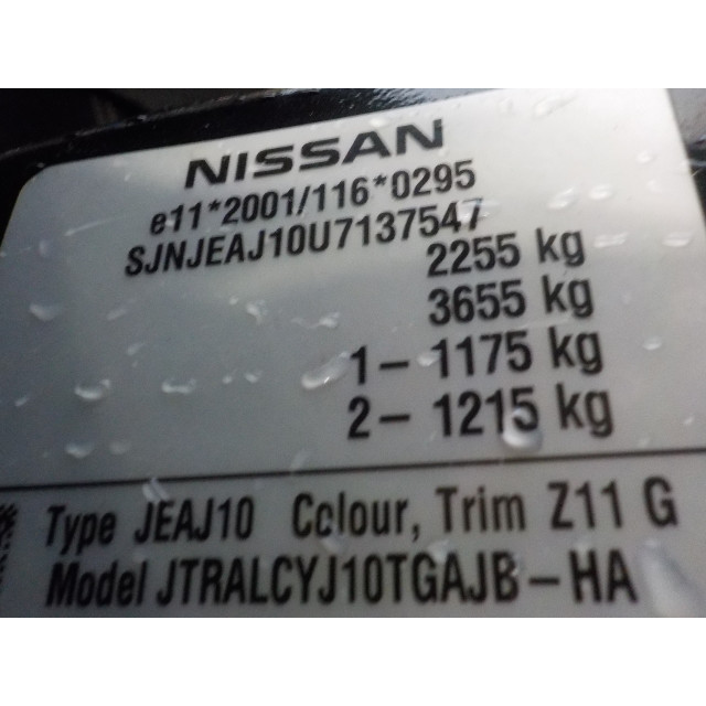 Seatbelt centre rear Nissan/Datsun Qashqai (J10) (2011 - present) SUV 1.6 dCi Pure Drive (R9M)