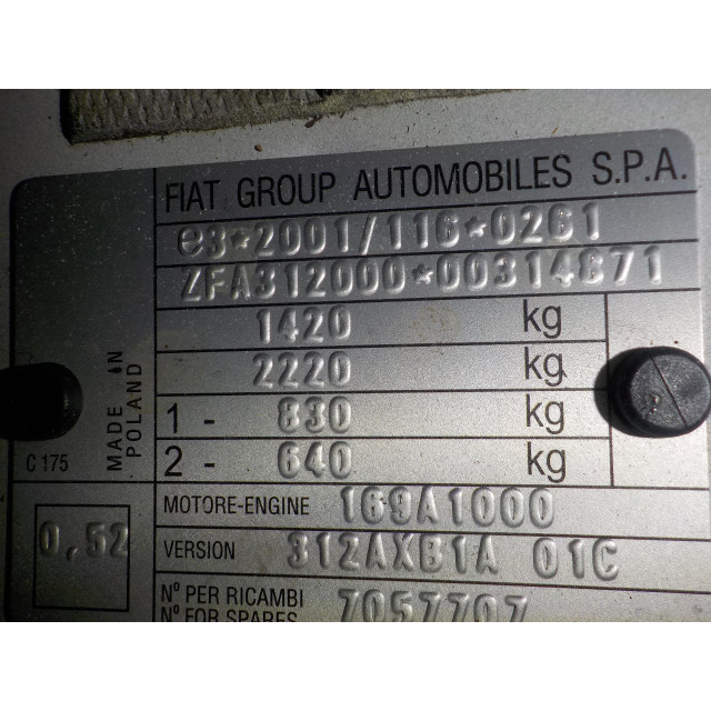 Power steering pump electric Fiat 500 (312) (2007 - present) Hatchback 1.3 MJTD 16V (169.A.1000)