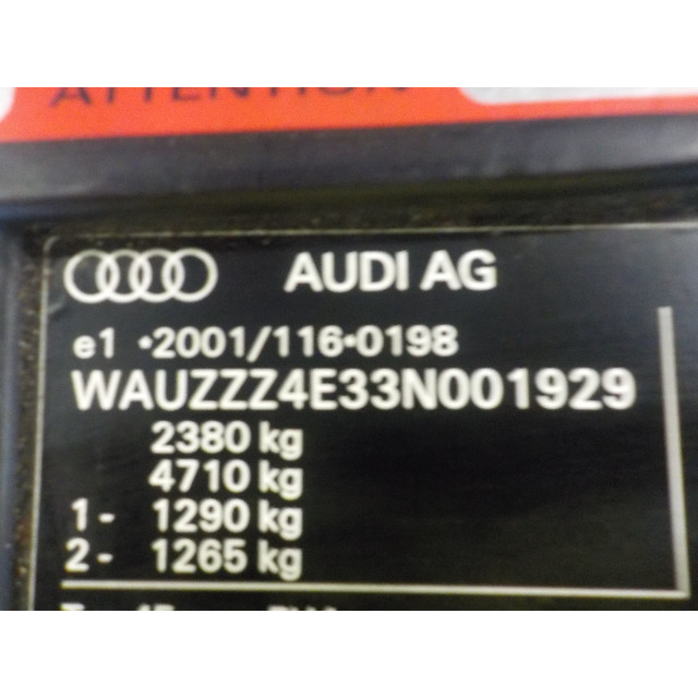 Strut rear left Audi A8 (D3) (2002 - 2006) A8 Quattro (4E) Sedan 4.2 V8 40V (BFM)