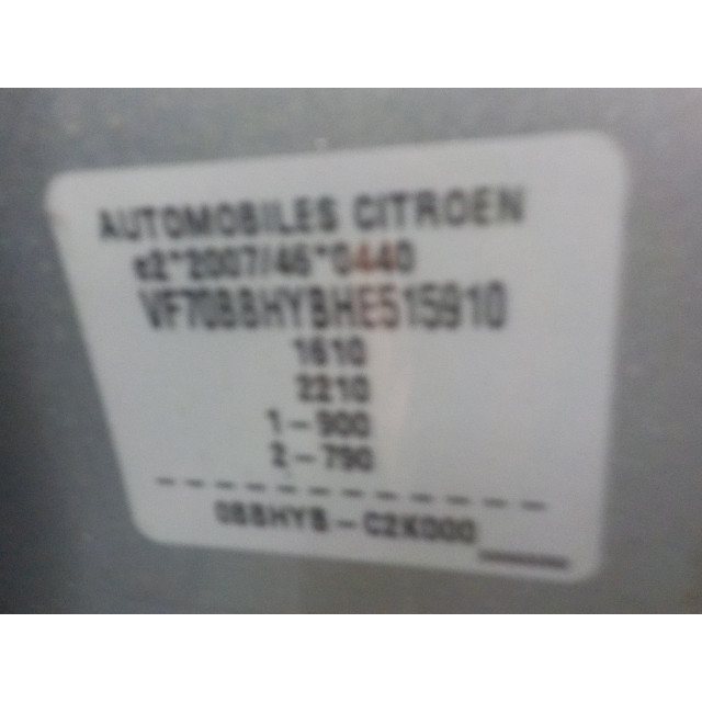 Miscellaneous panels Citroën C4 Cactus (0B/0P) (2014 - present) Hatchback 5-drs 1.6 Blue Hdi 100 (DV6FD(BHY))