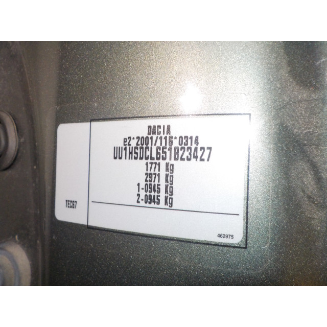 Air mass sensor Dacia Duster (HS) (2013 - 2018) SUV 1.5 dCi (K9K-612(K9K-C6))
