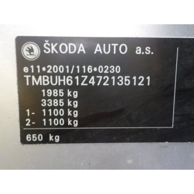 Windscreen washer switch Skoda Octavia Combi (1Z5) (2006 - 2013) Combi 5-drs 2.0 RS TDI PD 16V (BMN)