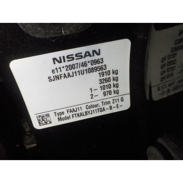 Miscellaneous Nissan/Datsun Qashqai (J11) (2013 - present) SUV 1.5 dCi DPF (K9K-636(Euro 5))