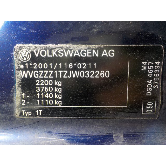 Rear windscreen wiper Volkswagen Touran (5T1) (2016 - 2021) MPV 1.6 TDI SCR BlueMotion Technology (DGDA)