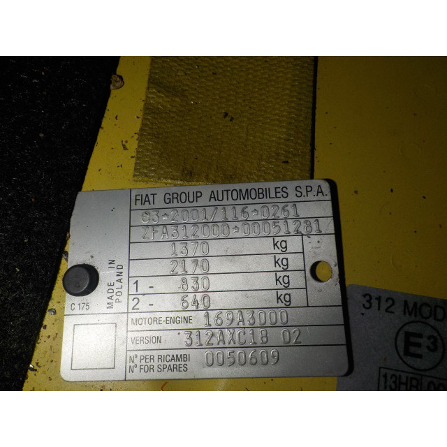 ESP sensor Abarth 500C/595C/695C (2016 - present) Cabrio 1.4 T-Jet 16V (312.B.4000)