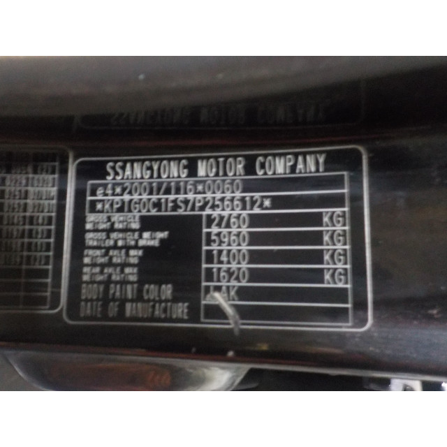 Engine SsangYong Rexton (2006 - present) SUV 2.7 Xdi RX270 XVT 16V (OM665.935)