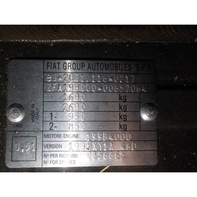 Intercooler radiator Fiat Punto Evo (199) (2009 - 2012) Hatchback 1.3 JTD Multijet 85 16V (199.B.4000(Euro 5))