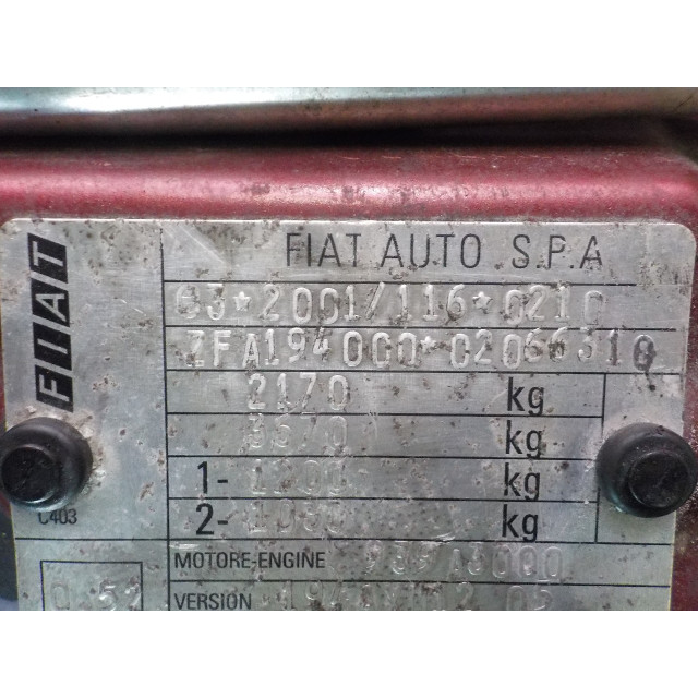 Alternator Fiat Croma (194) (2005 - 2011) Hatchback 2.4 JTD Multijet 20V (939.A.3000)
