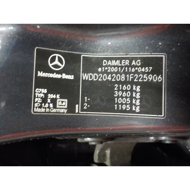 Front edge lock plate Mercedes-Benz C Estate (S204) (2007 - 2008) Combi 2.2 C-220 CDI 16V (OM646.811)