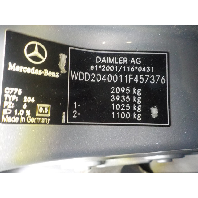 Driveshaft rear left Mercedes-Benz C (W204) (2009 - 2014) Sedan 2.2 C-200 CDI 16V BlueEFFICIENCY (OM651.913)