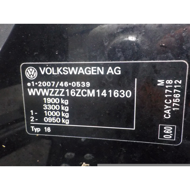 Tailgate Volkswagen Jetta IV (162/16A) (2010 - 2015) Sedan 1.6 TDI 16V (CAYC(Euro 5))