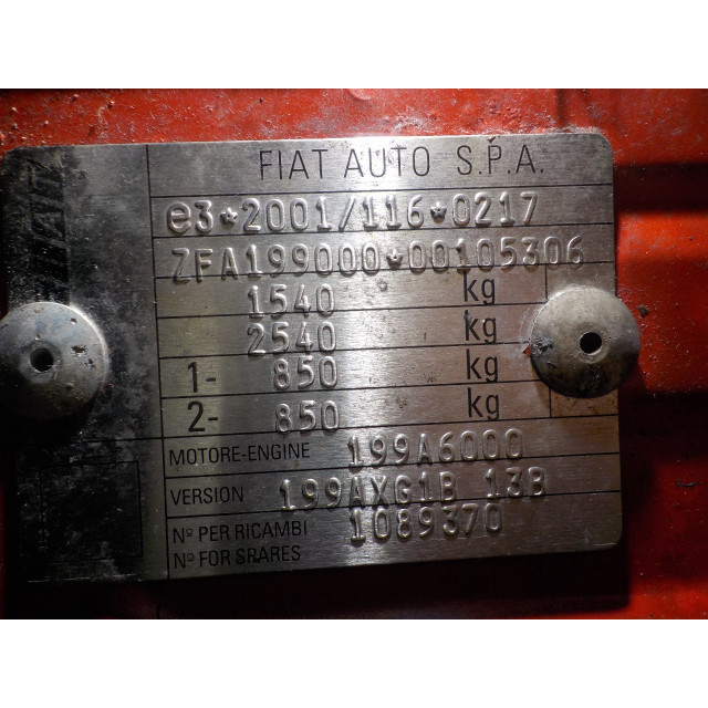 Headlight height adjustment switch Fiat Grande Punto (199) (2005 - 2011) Hatchback 1.4 16V (199.A.6000)
