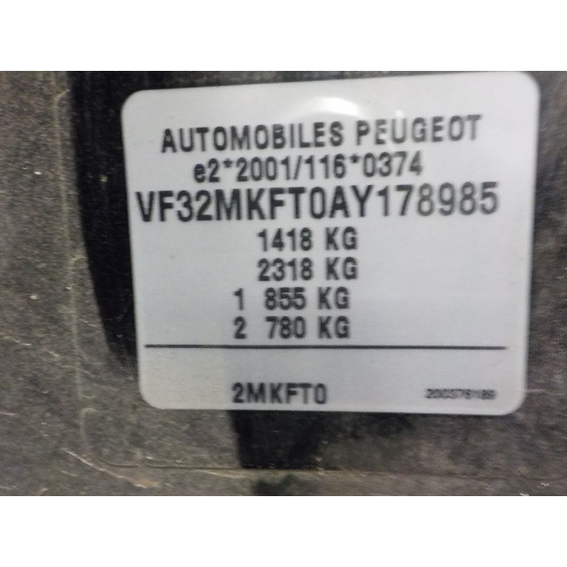 Gearbox manual Peugeot 206+ (2L/M) (2010 - 2013) Hatchback 1.4 XS (TU3AE5(KFT))