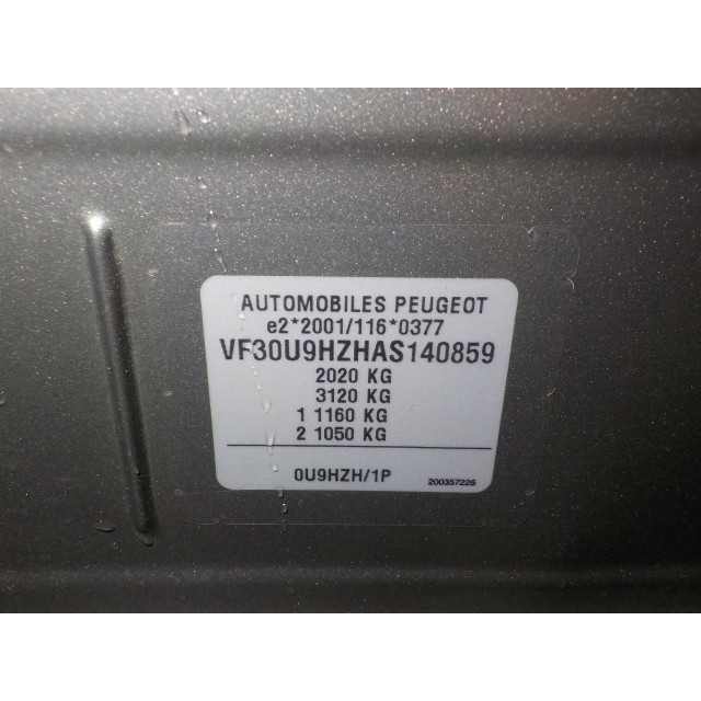 Radio control Peugeot 3008 I (0U/HU) (2009 - 2016) MPV 1.6 HDiF 16V (DV6TED4.FAP(9HZ))