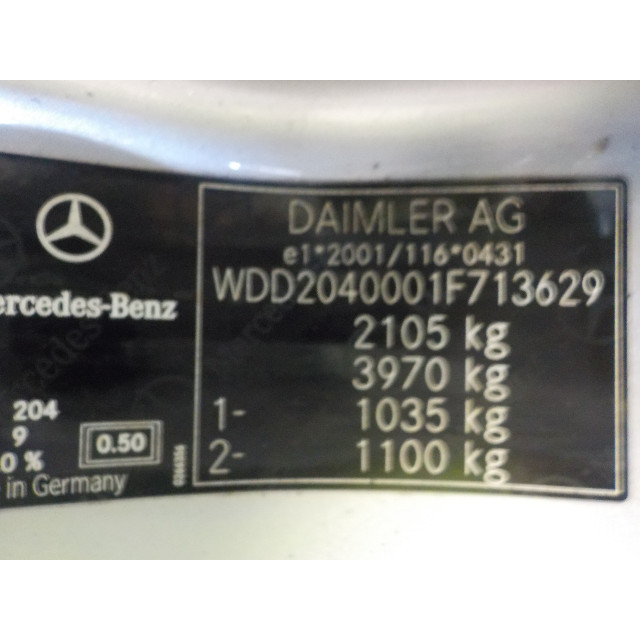 Driveshaft Mercedes-Benz C (W204) (2010 - 2014) Sedan 2.2 C-180 CDI 16V BlueEFFICIENCY (OM651.913)