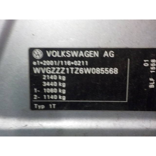 Wiper mechanism front Volkswagen Touran (1T1/T2) (2003 - 2007) MPV 1.6 FSI 16V (BLF(Euro 4))