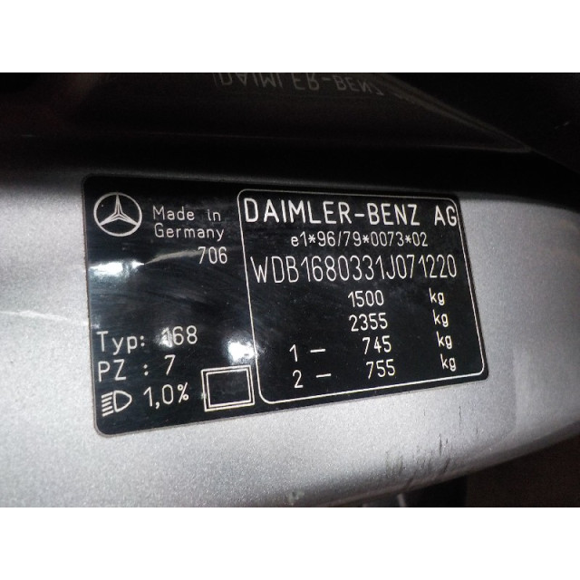 Rear windscreen wiper motor Mercedes-Benz A (W168) (1997 - 2004) Hatchback 1.6 A-160 (M166.960)