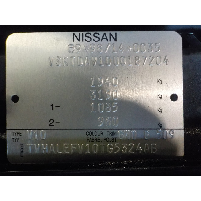 Window mechanism front right Nissan/Datsun Almera Tino (V10M) (2000 - 2006) MPV 2.2 Di 16V (YD22)