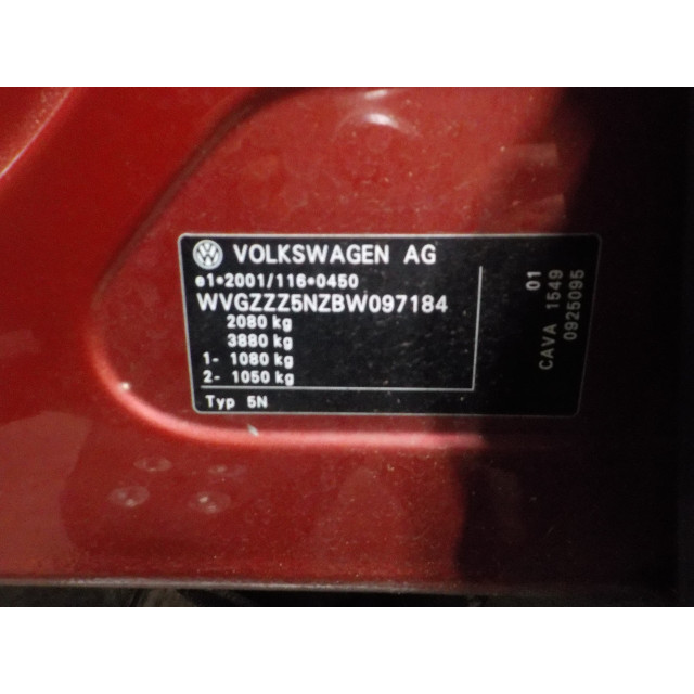 Control panel electric windows Volkswagen Tiguan (5N1/2) (2008 - 2018) SUV 1.4 TSI 16V (CAVA(Euro 5))