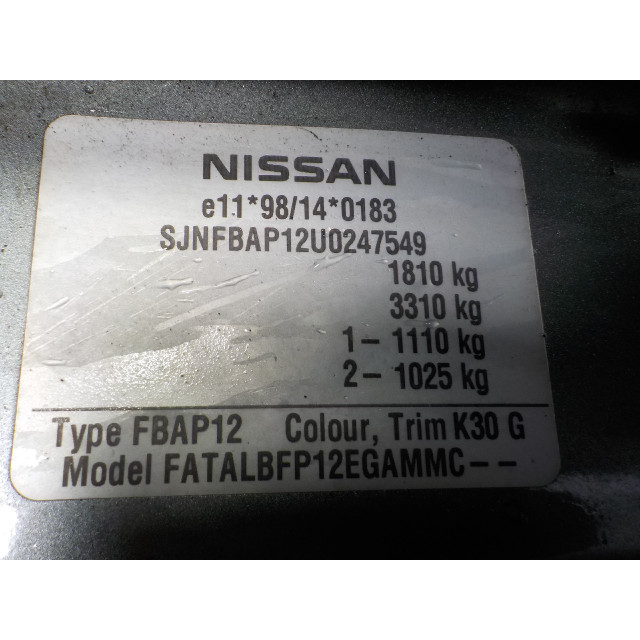 Air mass sensor Nissan/Datsun Primera (P12) (2002 - 2008) Hatchback 1.8 16V (QG18DE(Euro 3)