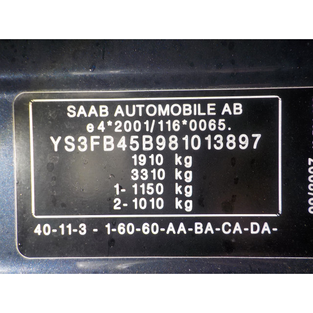 Air conditioning pump Saab 9-3 II Sport Sedan (YS3F) (2004 - 2015) Sedan 1.8i 16V (Z18XE(Euro 5))