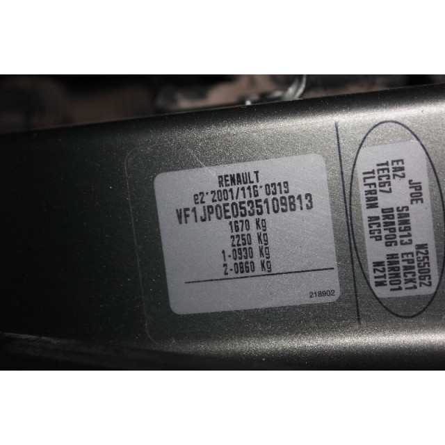 Windscreen washer switch Renault Modus/Grand Modus (JP) (2004 - 2012) MPV 1.5 dCi 65 (K9K-752)