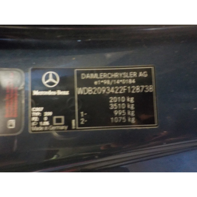 Driveshaft Mercedes-Benz CLK (W209) (2002 - 2009) Coupé 1.8 200 K 16V (M271.940)