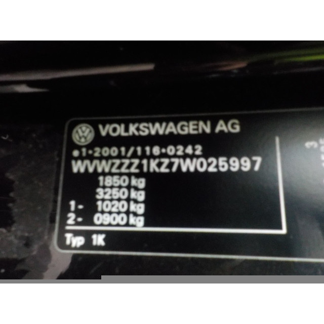 Gearbox manual Volkswagen Golf V (1K1) (2005 - 2008) Hatchback 1.4 GT 16V (BLG)