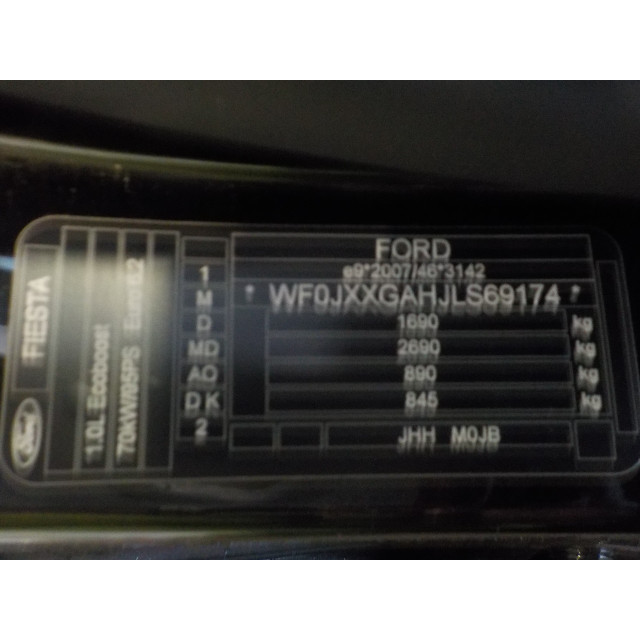 Rear windscreen wiper Ford Fiesta 7 (2021 - 2023) Hatchback 1.0 EcoBoost 12V (M0JB)