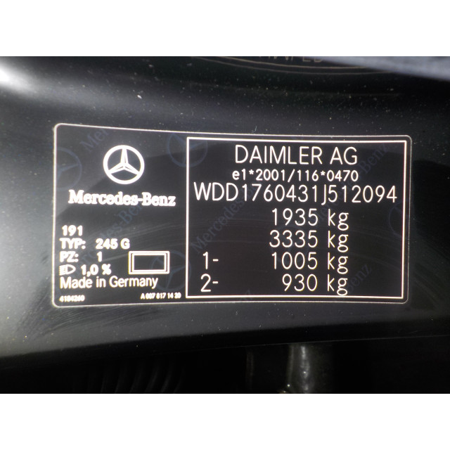 Hose miscellaneous Mercedes-Benz A (W176) (2012 - 2018) Hatchback 1.6 A-200 16V (M270.910)