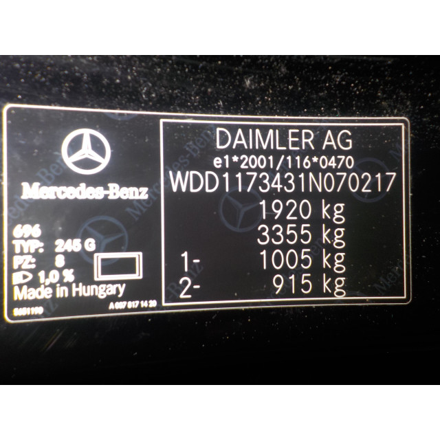 Vacuum valve Mercedes-Benz CLA (117.3) (2013 - 2019) Sedan 1.6 CLA-200 16V (M270.910)