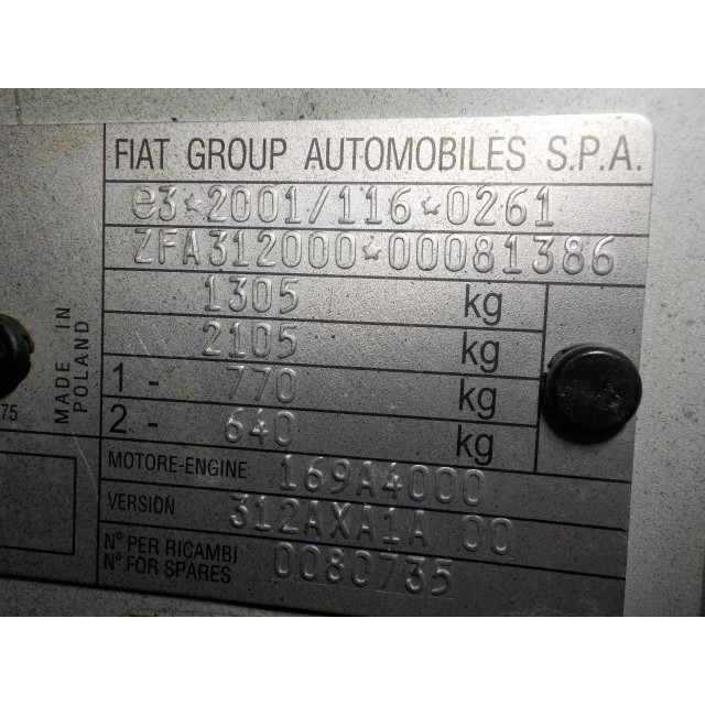 Air conditioning pump Fiat 500 (312) (2007 - present) Hatchback 1.2 69 (169.A.4000(Euro 5))