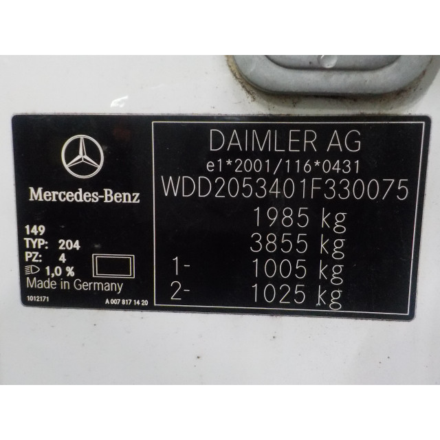 Armrest Mercedes-Benz C (C205) (2015 - present) Coupé C-180 1.6 16V (M274.910(Euro 6))