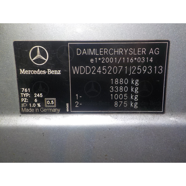 Engine management computer Mercedes-Benz B (W245/242) (2005 - 2011) Hatchback 2.0 B-180 CDI 16V (OM640.940(Euro 4))