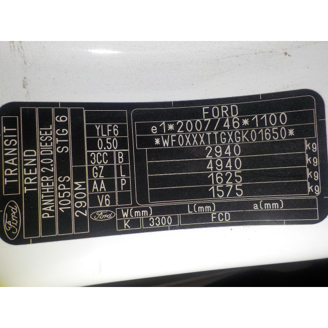 Indicator switch Ford Transit (2016 - present) Van 2.0 TDCi 16V Eco Blue 105 (BJFA)