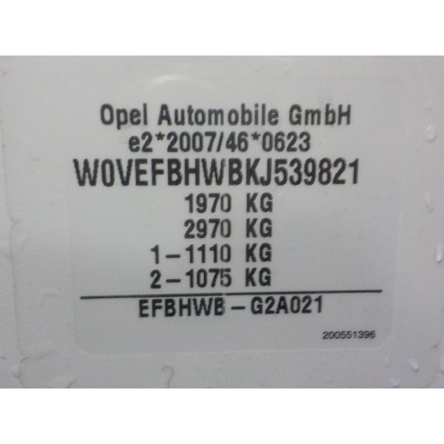 Multimedia control panel Vauxhall / Opel Combo Cargo (2018 - present) Van 1.6 CDTI 75 (B16DTL(DV6FE))