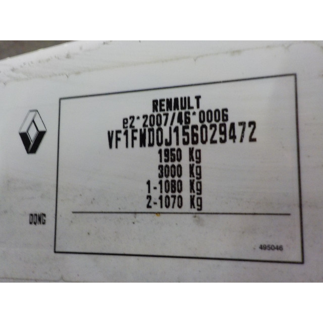 Grille Renault Kangoo Express (FW) (2010 - present) Van 1.5 dCi 75 (K9K-628(K9K-E6))